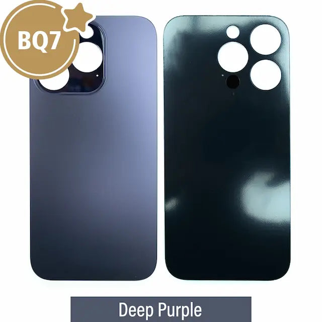 BQ7 Rear Glass With 3M Adhesive Replacement for iPhone 14 Pro Max (NO LOGO)-Deep Purple