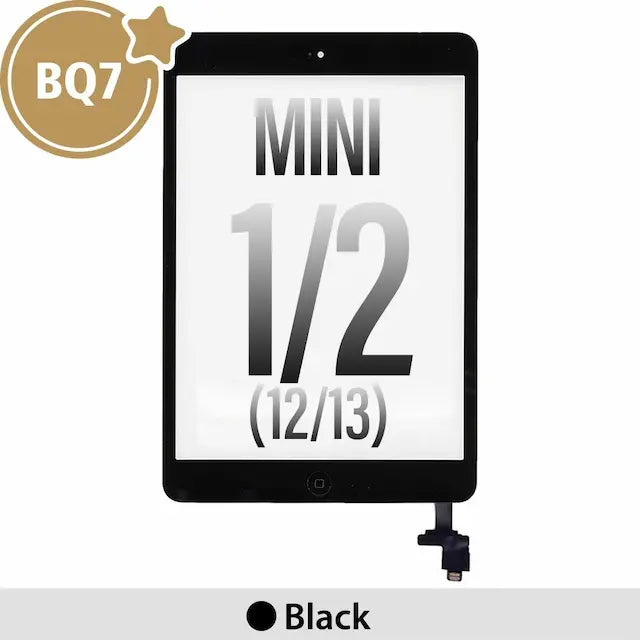 BQ7 Touch Screen Digitizer with IC Connector for iPad Mini 1 (2012) / Mini 2 (2013)-Black
