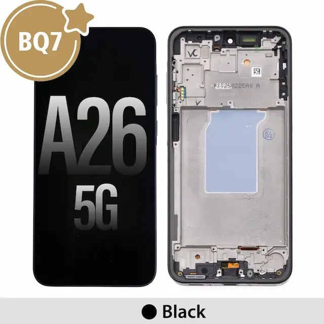 Samsung Galaxy A26 5G A266B BQ7 OLED Assembly Replacement with Frame-Black