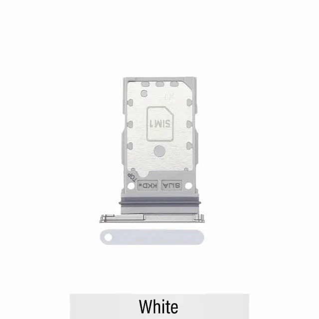 Dual SIM Card Tray for Samsung Galaxy S22 S901B / S22 Plus S906B-Phantom White