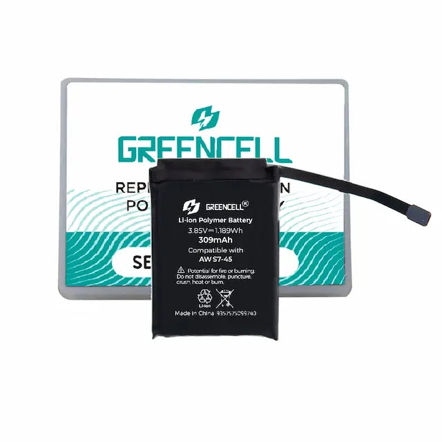 Greencell Apple Watch Series 7 45MM Replacement Battery with Adhesive Strips 309mAh