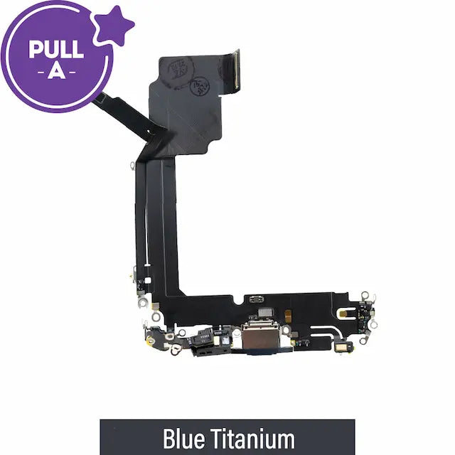 Charging Port for iPhone 15 Pro Max (PULL-A)-Blue Titanium