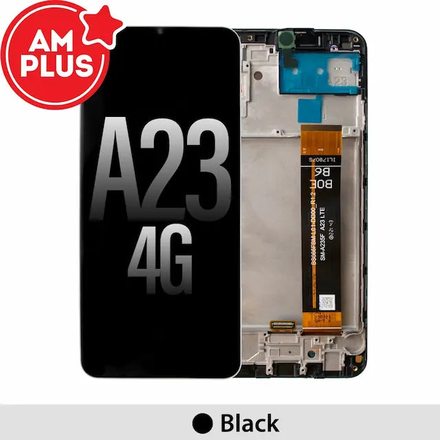 Samsung Galaxy A23 4G A235F/ 5G A236B LCD Screen Replacement Digitizer with Frame-Black (AMPLUS)