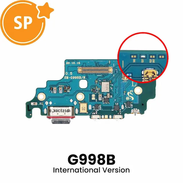 Charging Port Board for Samsung Galaxy S21 Ultra G998B (International Version) GH96-14064A/GH96-14201A (Service Pack)