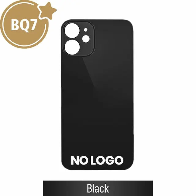 BQ7 Rear Glass With 3M Adhesive Replacement for iPhone 12 (NO LOGO)-Black