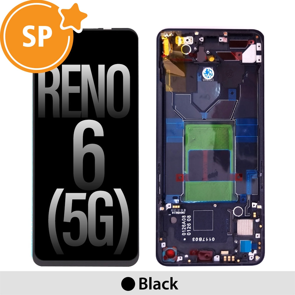 OLED Screen Replacement with Frame for OPPO Reno6 5G (Service Pack)