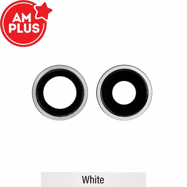 AMPLUS Rear Camera Lens with Bezel for iPhone 11-White