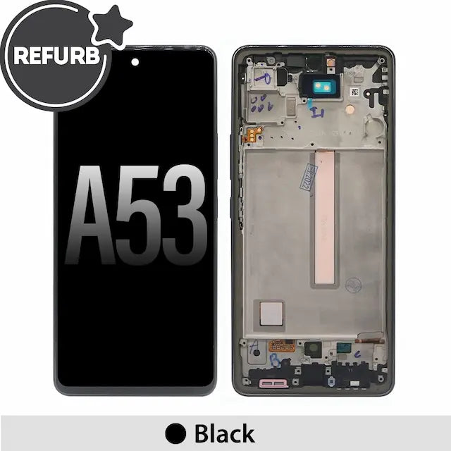 REFURB OLED Screen Replacement Digitizer with Frame for Samsung Galaxy A53 5G A536B / A536E -Black