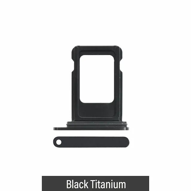 Single SIM Card Tray for iPhone 15 Pro / 15 Pro Max-Black
