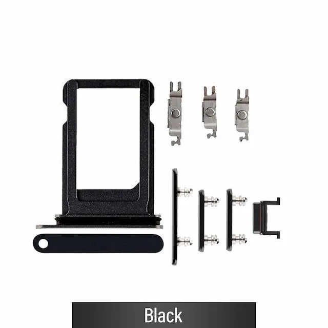 SIM Card Tray and Side Button for iPhone X-Black
