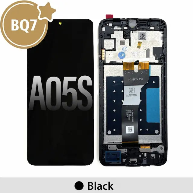 Samsung Galaxy A05S A057F BQ7 LCD Screen Digitizer Replacement with Frame-Black (As the same as service pack, but not from official Samsung)