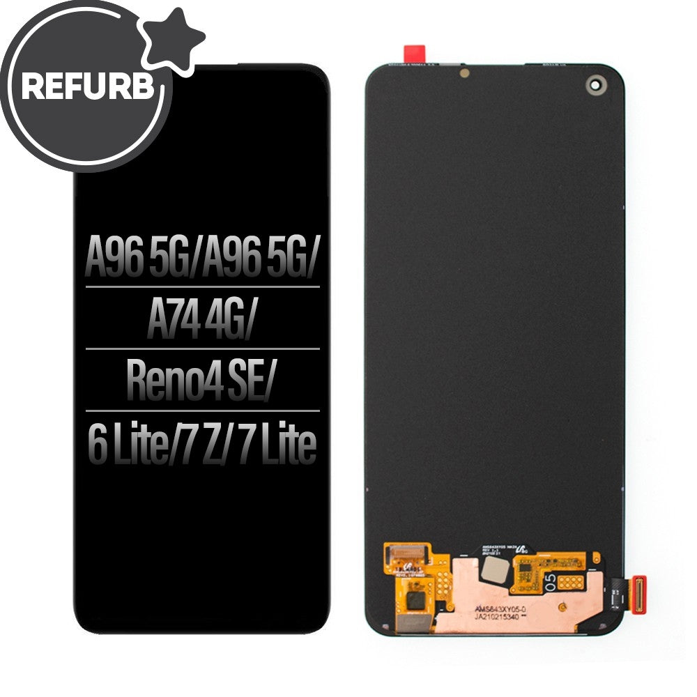 REFURB OLED Screen Digitizer Replacement for OPPO A96 5G / Reno4 SE / A95 5G / A95 4G / Reno6 Lite / Reno7 Z / Reno7 Lite / A74 4G / F19 4G / F19S 4G / F21S PRO 5G / Reno 8Z 5G / Realme8 4G / One Plus Nord N20 5G