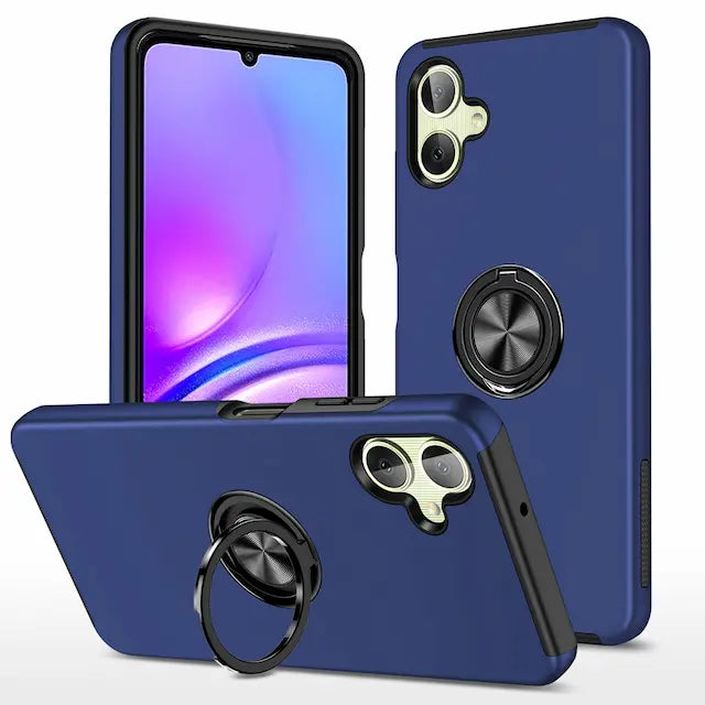 Magnetic Ring Holder Shockproof Case Cover for Samsung Galaxy A07 4G A075-Blue
