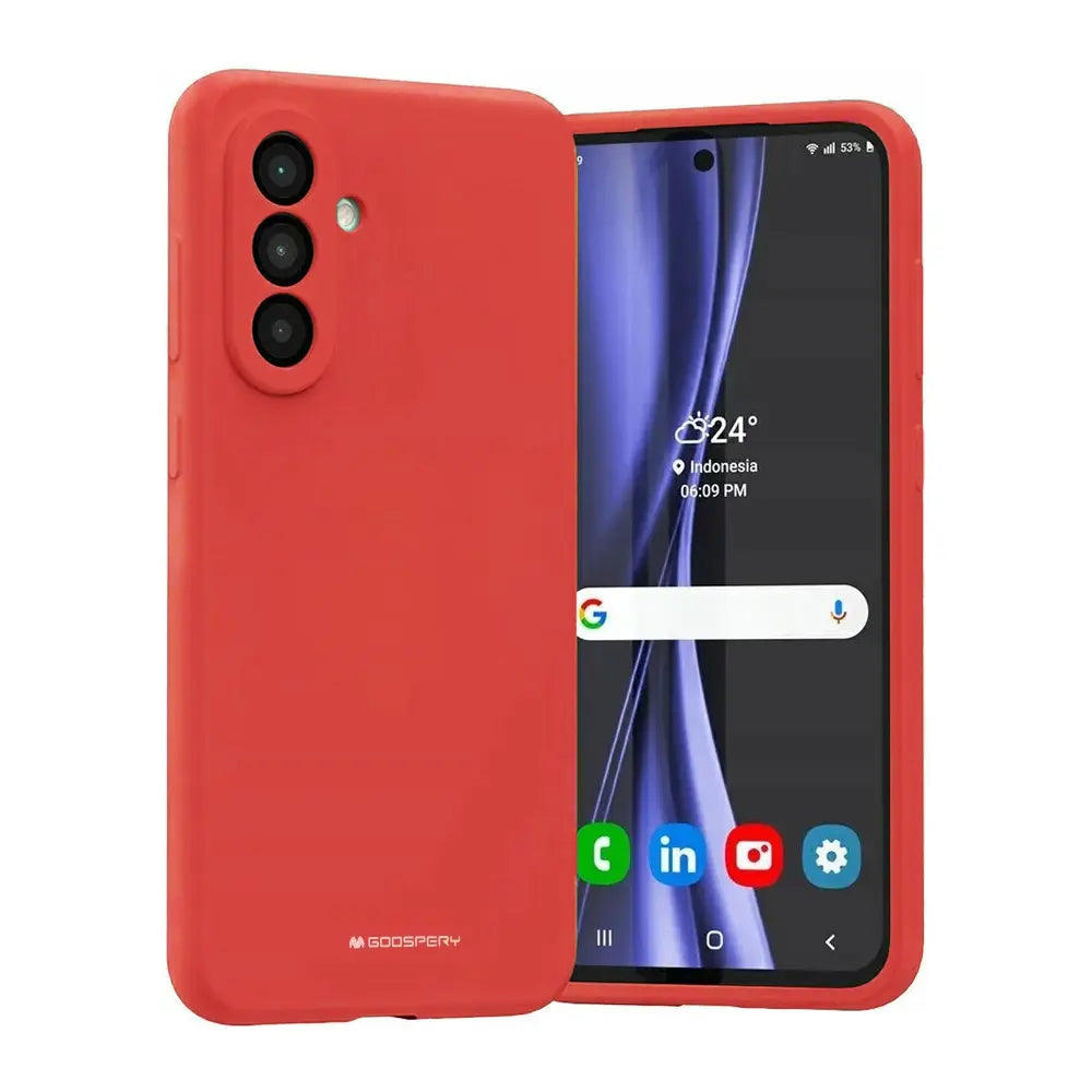 Mercury Silicone Cover Case for Samsung Galaxy A26 5G-Black