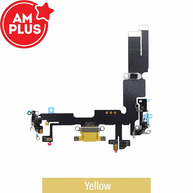 AMPLUS Charging Port for iPhone 14 Plus-Yellow