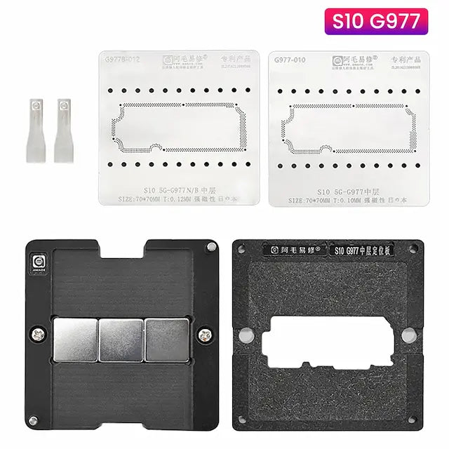 AMAOE Double-side Use Middle Frame Reballing Stencil Platform for Samsung Galaxy S10 5G G977B