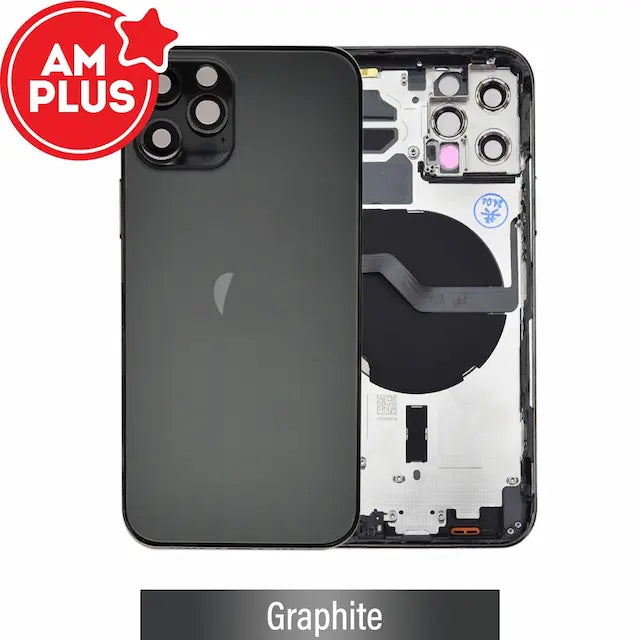 AMPLUS Rear Housing with Small Parts for iPhone 12 Pro-Graphite