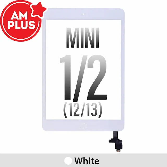 AMPLUS Touch Screen Digitizer with IC Connector for iPad Mini 1 (2012) / Mini 2 (2013)-White