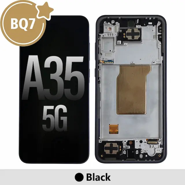 Samsung Galaxy A35 5G A356B BQ7 LCD Assembly Replacement with Frame-Navy