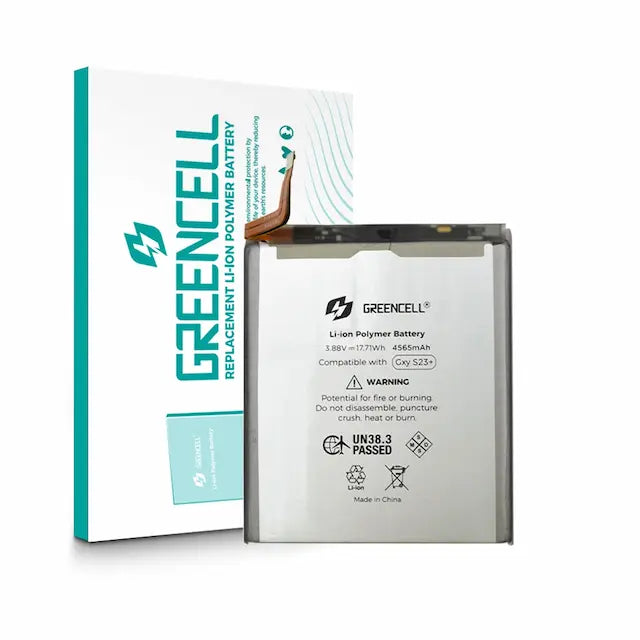 Greencell Samsung Galaxy S23 Plus 5G S916B Replacement Battery with Adhesive Strips 4565mAh