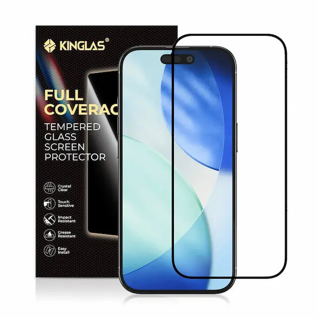 iPhone 17 Air Kinglas 2.5D Full Coverage Silk Printing HD+ Clarity Glass Screen Protector