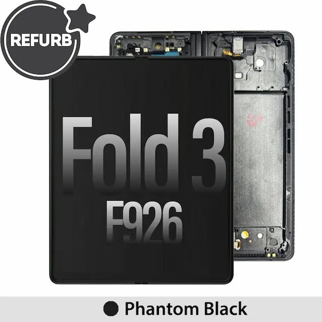 OLED Screen Replacement with Frame for Samsung Galaxy Z Fold3 5G F926B -Phantom Black (REFURB)