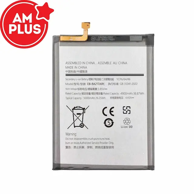 Samsung Galaxy A12 A125F / A21s A217 / A02 (A022 / 2020) / A12 Nacho (A127 / 2021) / A13 5G (A136U / 2021) / A13 A135 / A13S A137 / A04s (A047 / 2022) Replacement Battery 4900mAh (AMPLUS)