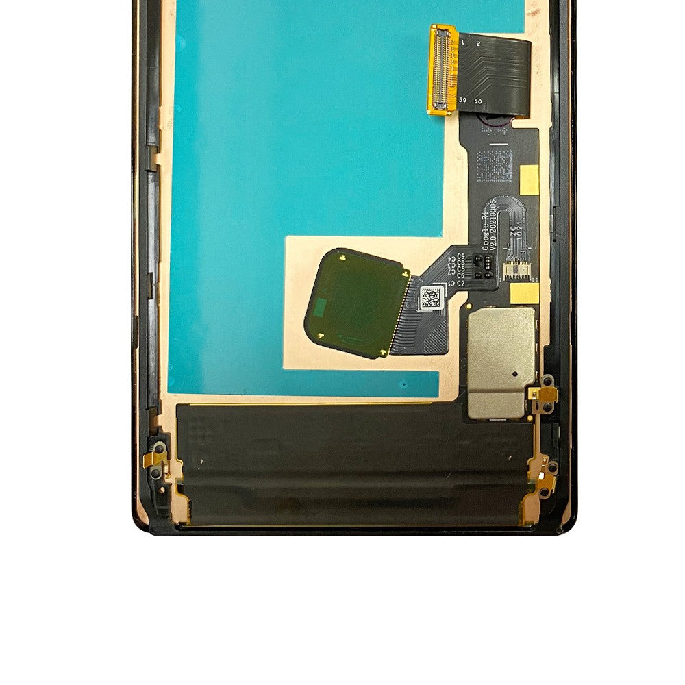 OLED Screen Digitizer with Bezel Frame and Fingerprint Sensor for Google Pixel 6 Pro (Service Pack)