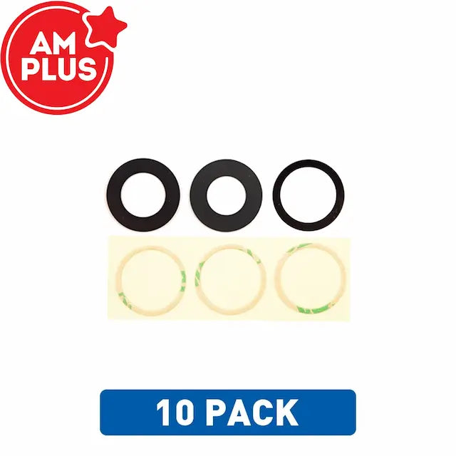 AMPLUS Rear Camera Lens Glass Only for iPhone 16 Pro / 16 Pro Max (Pack of 10)