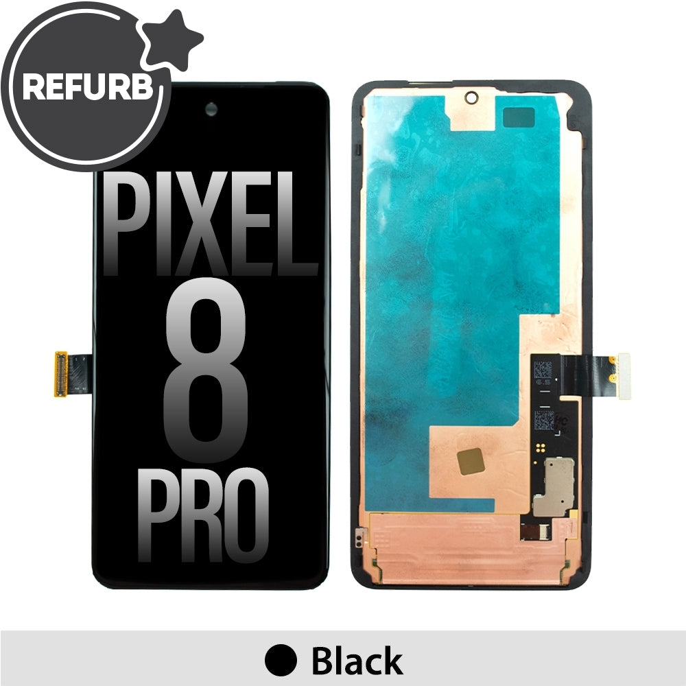 FULL ORIGINAL OLED Assembly Replacement with Bezel Frame and Fingerprint Sensor for Google Pixel 8 Pro