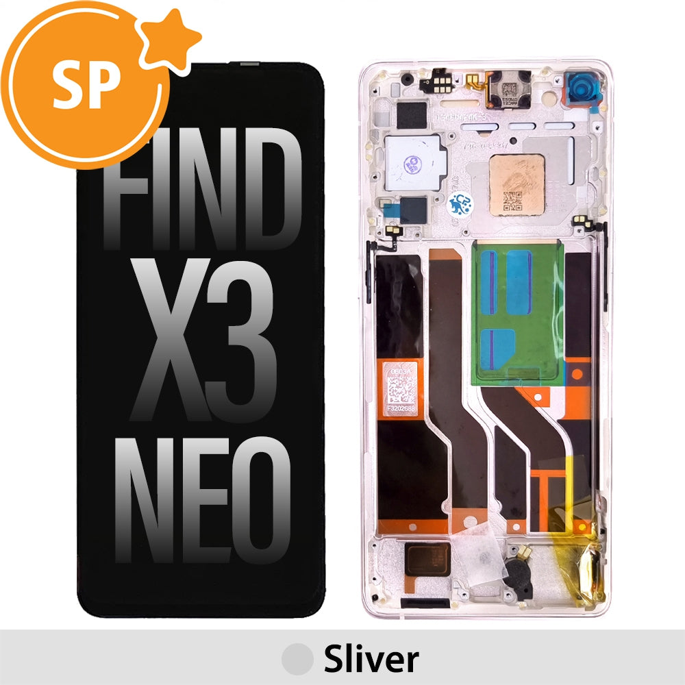 OLED Screen Digitizer Replacement with Frame for OPPO Find X3 Neo (Service Pack)