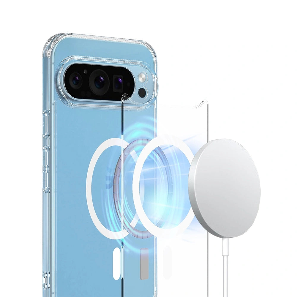 High Quality Acrylic + TPU Hybrid Transparent Case Cover With Magnetic Ring For Google Pixel 10 Pro XL / 11 Pro XL