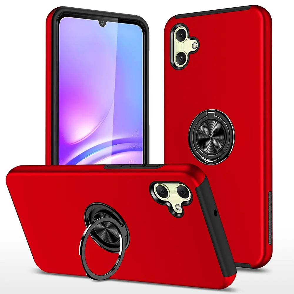 Magnetic Ring Holder Shockproof Cover Case for Samsung Galaxy A05 A055-Black