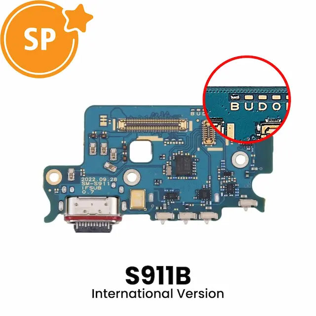 Charging Port Board for Samsung Galaxy S23 5G S911B (International Version) GH96-15783A (Service Pack)