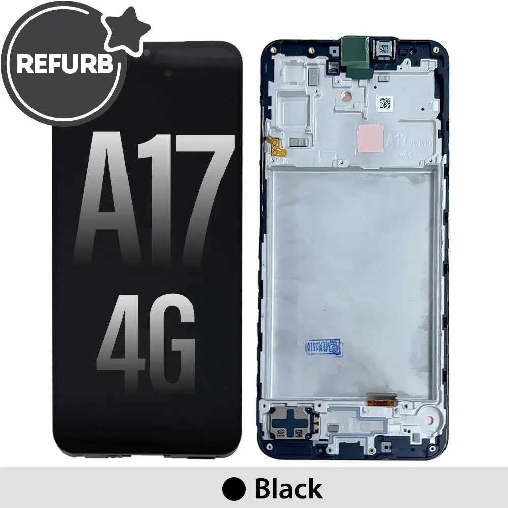REFURB OLED Assembly Replacement with Frame for Samsung Galaxy A17 4G A175F -Black
