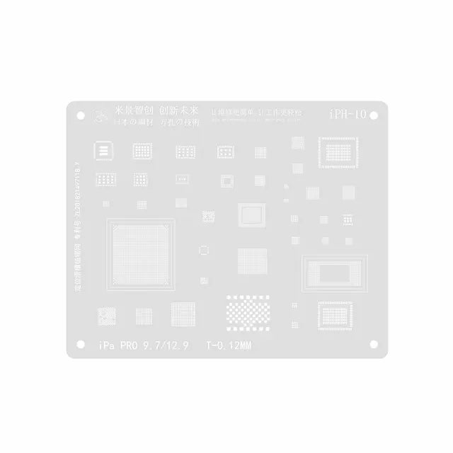 MiJing High Precision BGA Reballing Stencil for iPad Pro 9.7 / 12.9