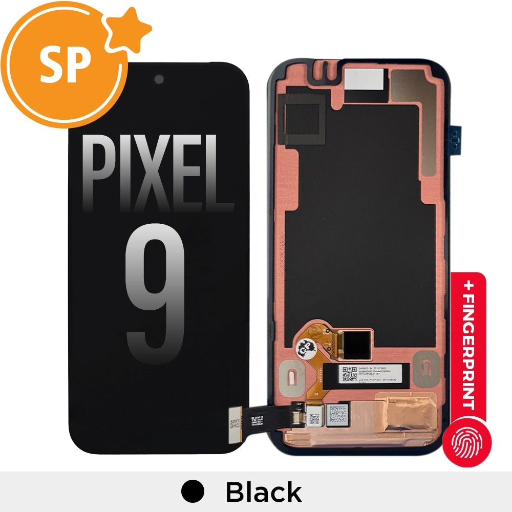 OLED Screen Digitizer With Bezel Frame and Fingerprint Sensor for Google Pixel 9 (Service Pack)