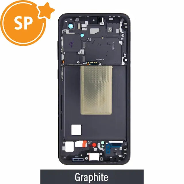 Chassis Mid Frame Cover Replacement Assembly for Samsung Galaxy S24 FE S721B GH82-35851A -Graphite (Service Pack)