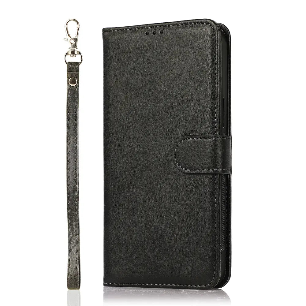 Magnetic Split PU Leather Flip Wallet Cover Case for Samsung Galaxy A11-Blue