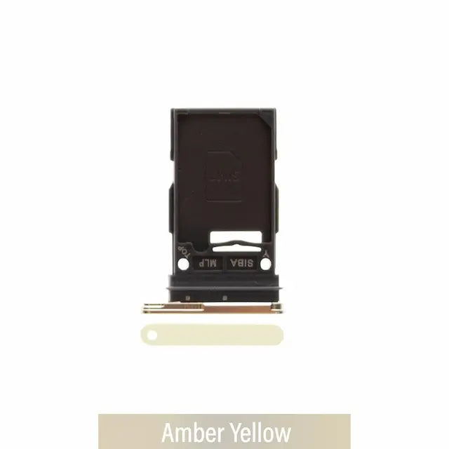 Single SIM Card Tray for Samsung Galaxy S24 S921B / S24 Plus S926B-Amber Yellow