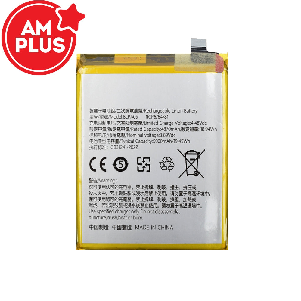 AMPLUS Replacement Battery 4870mAh for OPPO Reno10 5G / A2 Pro