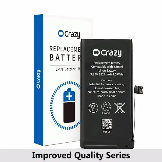 Crazy Improved Quality- iPhone 12 mini Replacement Battery with Adhesive Strips 2227mAh (TI CHIP: 27546) (Cheapest Price)