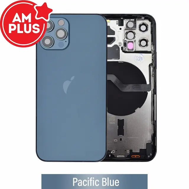 AMPLUS Rear Housing with Small Parts for iPhone 12 Pro-Pacific Blue