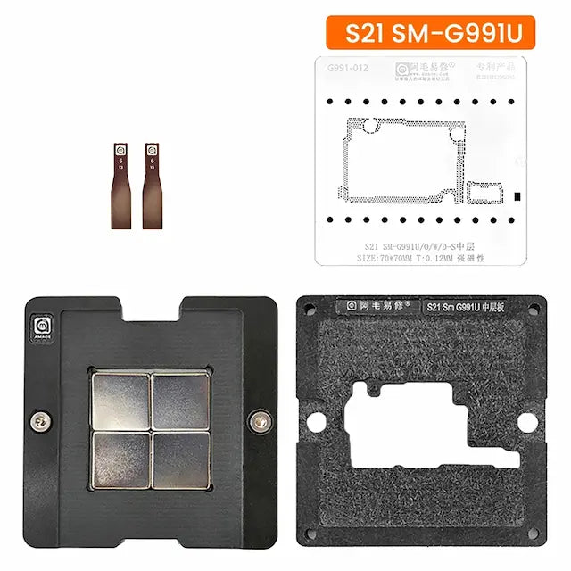 AMAOE Double-side Use Middle Frame Reballing Stencil Platform for Samsung Galaxy S21 5G G991