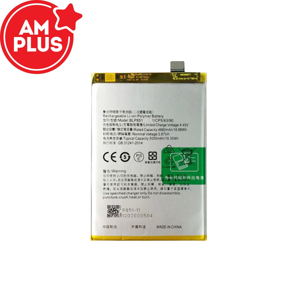 OPPO A74 / A95 / Reno 6 lite / F19 / F19S Replacement Battery 4880mAh (AMPLUS)