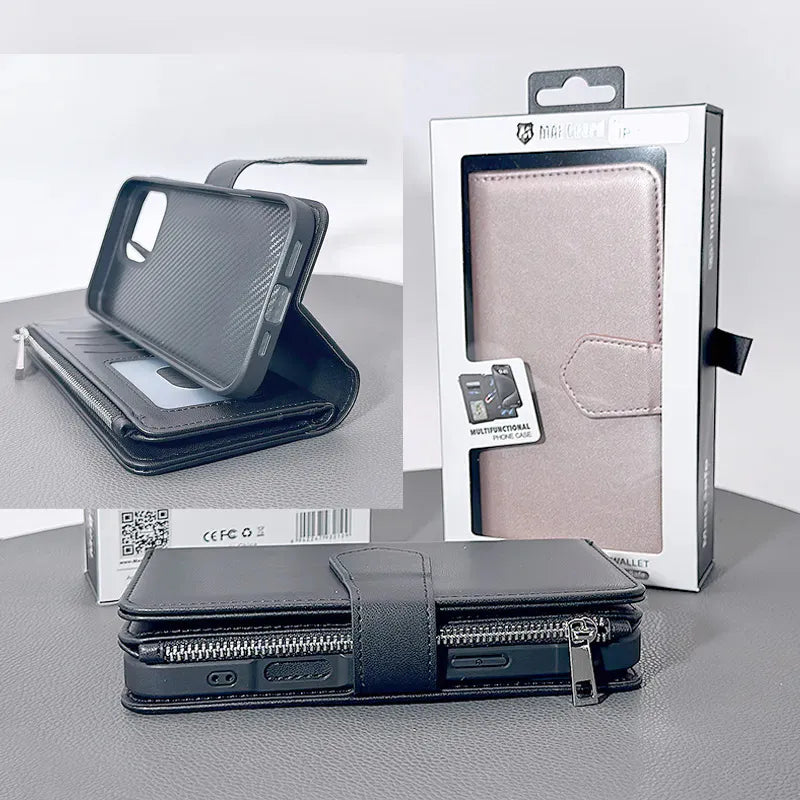 Maxguard Detachable Magnetic Zipper Wallet Case for iPhone 18 Pro / 17 Pro