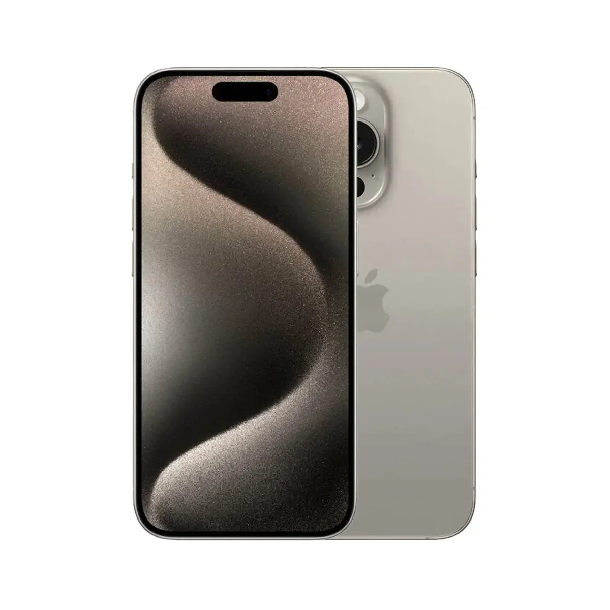 iPhone 15 Pro Natural Titanium catalogue reference image; used phone, not this exact handset