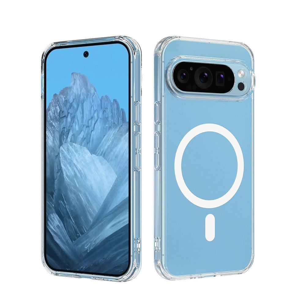 High Quality Acrylic + TPU Hybrid Transparent Case Cover With Magnetic Ring For Google Pixel 10 / 10 Pro / 11 / 11 Pro