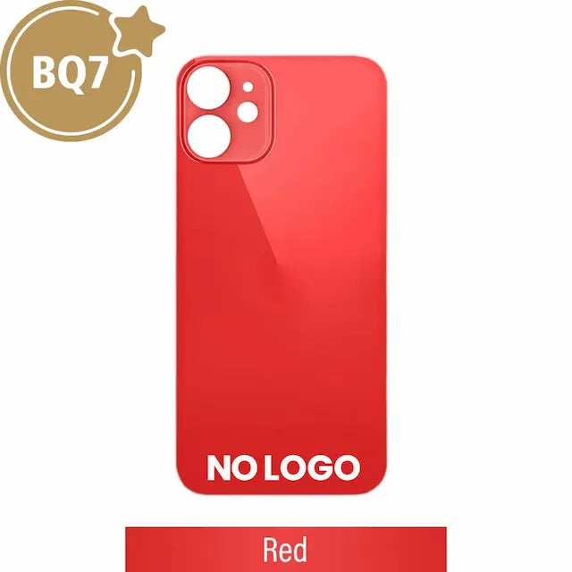 BQ7 Rear Glass With 3M Adhesive Replacement for iPhone 12 (NO LOGO)-Red