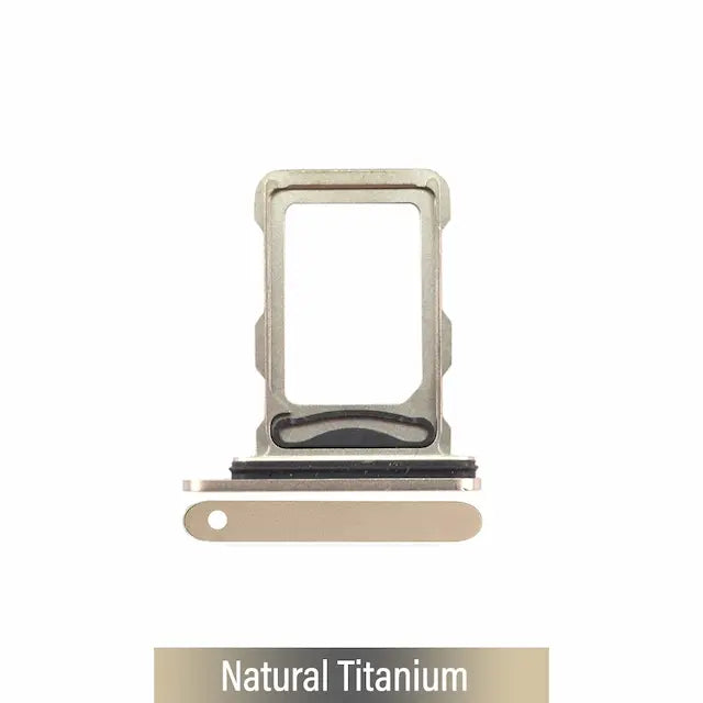 Dual SIM Card Tray for iPhone 16 Pro / 16 Pro Max- Natural Titanium (Compatible with Single SIM Phones and Dual SIM Phones)